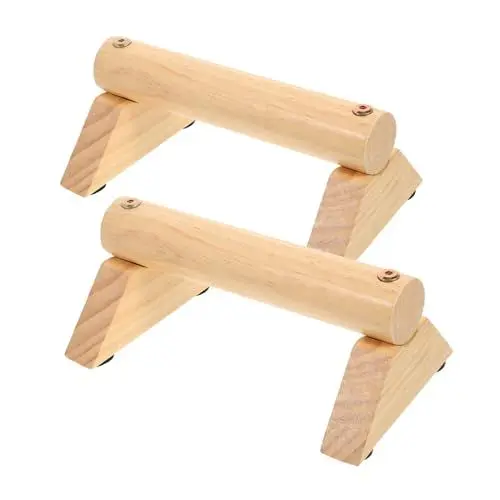 Produktbild: GAROZATION 1 Set Liegestützgriffe Aus Holz, Trainingsgeräte, Liegestützstangen Für Männer, Trainingszubehör, Fitnesszubehör, Muskeltrainer, Liegestützgriffe, Fitnessgeräte