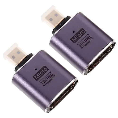 Produktbild: GAROZATION 2 Stück USB-c-tv-kabeladapter Vielseitiger Video-koppler Von Auf Buchse Für Monitor/pc/Laptop/projektor 8k High Definition Stabiles Gehäuse Aus Aluminiumlegierung