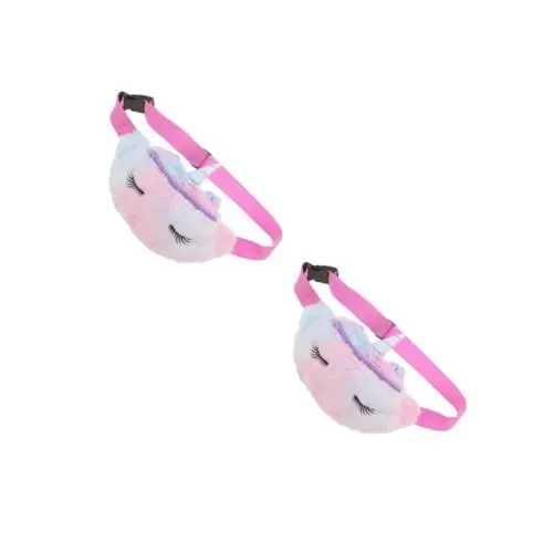 Produktbild: GAROZATION 2 STK Einhorn-gürteltasche Geldbörse Kinder Fanny Lole Gürteltasche Karikatur Beutel Brusttasche Hasentasche Taillen-Reisetasche Einhorn Cartoon-kindertasche Bausatz Plüsch Violet