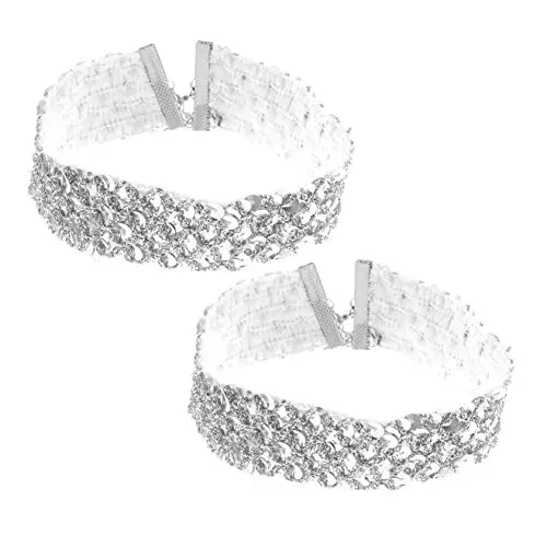 Produktbild: GAROZATION 2stücke Glitzer Choker Halskette Für Frauen Sequin Schmuck Für Partys Kostüme Und Festivals Bequeme Und Auffällige Dekoration Für Besondere Anlässe