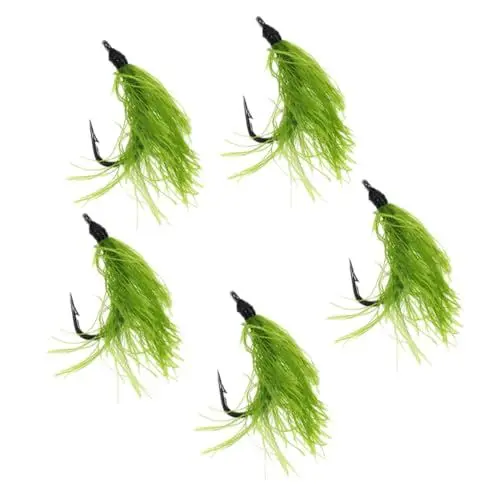 Produktbild: GAROZATION 5stücke Angelhaken Set Mit Widerhaken Für Süßwasser Und Wiederverwendbare Karpfenköderhalter Mit Realistischem Grasdesign Schwimmender Schnur Für Präzise Kontrolle