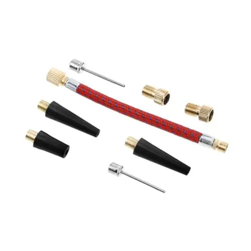 Produktbild: GAROZATION Fahrradadapter Kugelnadel Fahrradluftpumpe Mit Manometer Reifenpumpenballon Fahrradpumpe, Schrader-ventil Luftpumpenschlauchadapter Luftpumpennadeln Für Bälle Luftpumpendüse Kupfer