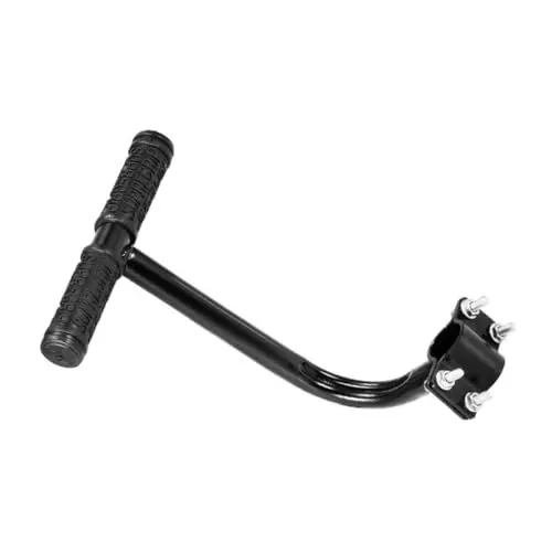 Produktbild: GAROZATION Fahrradhandlauf Fahrradlenker Hinten Rennradlenker Radfahren Armlehne Armlehnenlenker Zubehör Für Armlehne Hinten Universelle Fahrradarmlehne Kinderfahrradsitz Griffe Stahl Black