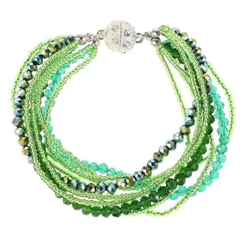 Produktbild: GAROZATION Damen Mehrschichtiger Perlen Handgefertigter Schmuck Für Anlässe