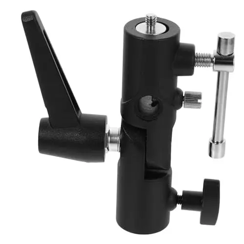 Produktbild: GAROZATION Klemmhalter Schwenkbarer Lichtstativ Adapter Für Blitz Schirm Universelle Blitzhalterung Mit Blitzschuh Adapter Für Studiofotografie Schirmhalterung