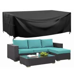Produktbild: GARPROVM Abdeckung für Gartenmöbel Wasserdicht, Gartenmöbel Abdeckplane Winterfest Schneefest Staubdicht Oxford Gewebe, Schutzhülle für Balkonmöbel Outdoor Sofa Tisch Möbelsets - 200x165x80cm
