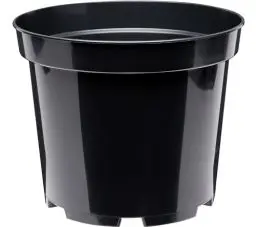 Produktbild: Garronda Blumentopf Kunststoff Pflanztopf rund Kräutertopf Anzuchttöpfe Blumentopf Schwarz für Innen und Aussen 29cm GD-0025 (Schwarz, ⌀ 29cm H 22cm)