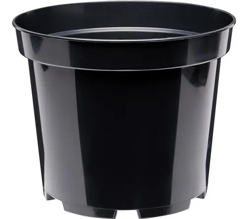 Produktbild: Garronda Blumentopf Kunststoff Pflanztopf rund Kräutertopf Anzuchttöpfe Blumentopf Schwarz für Innen und Aussen 29cm GD-0025 (Schwarz, ⌀ 29cm H 22cm)