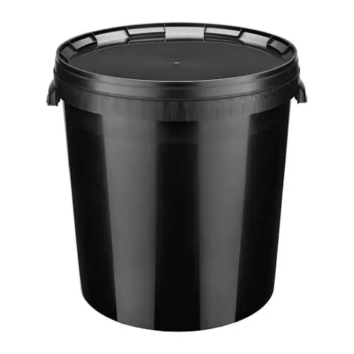 Produktbild: Garronda Eimer mit Deckel 30 L für die Lagerung von Lebensmittel- und Chemischen Produkten Schwarz 1 Stück GD-0117