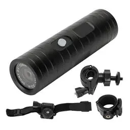 Produktbild: Garsent 1080P Fahrrad-Videokamera, 170-Grad-Weitwinkel--Sport-Video-Action-Kamera, wasserdichte Motorrad-Dashcam, Eingebautes Mikrofon, Lange Akkulaufzeit, 360-Grad-Halterung