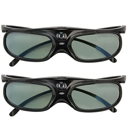 Produktbild: DLP Link 3D-Brille, 144 Hz Aktualisierung, Linke und Rechte Augenrotation, Aktiver Verschluss, Wiederaufladbare 3D-Brille für Projektor, Geeignet für Vivitek Vanish TV LTV 2500