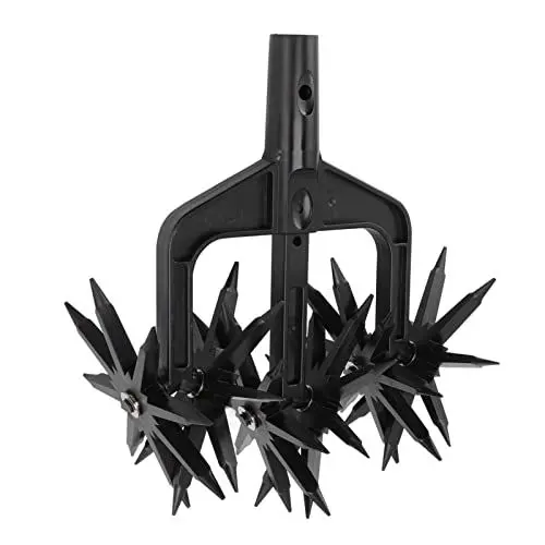Produktbild: Garten Bodenvertikutierer, 2 in 1 Garten Kreiselgrubber, Garten Kreiselgrubber, Gartengrubber für die Nachsaat von Gras Boden Mischung