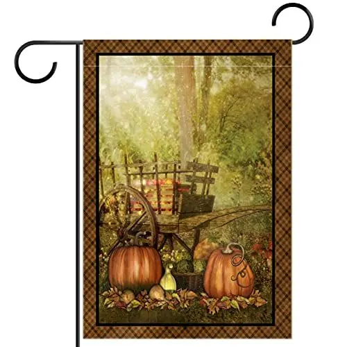 Produktbild: Gartenfahne Seasonal 28x40 Zoll,Ernte Herbst Wald Herbst,Outdoor-Flaggen, doppelseitige Haus-Yard-Dekor-Flagge