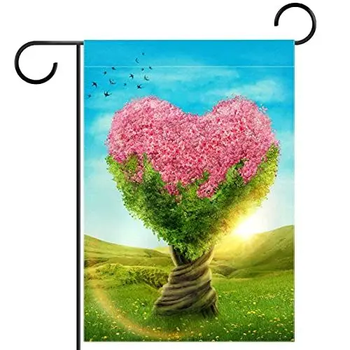 Produktbild: Gartenfahne Seasonal 28x40 Zoll,frühling blumen blume baum sonnenuntergang,Outdoor-Flaggen, doppelseitige Haus-Yard-Dekor-Flagge