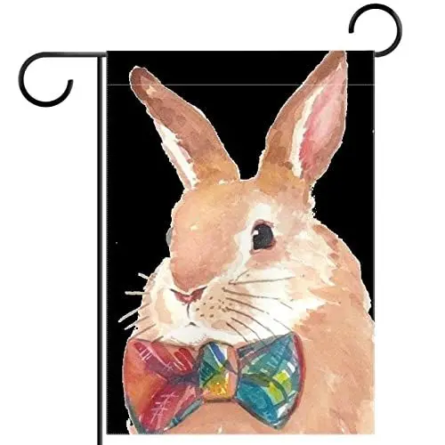Produktbild: Gartenflaggen 12 x 18 doppelseitige Yard Flags wasserdichte Gartenflaggen für draußen,Aquarell Brown Bunny Ostern