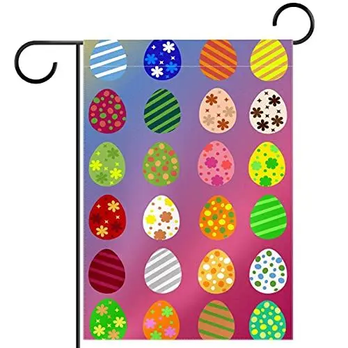 Produktbild: Gartenflaggen 28x40 Doppelseitige Yard Flags Wasserdichte Gartenflaggen für Draußen,Ostern Karikatur Eier
