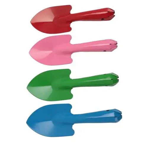 Produktbild: Syrisora Gartenkelle, Gartenschaufel-Set, Handkelle, 4-teiliges Gartenschaufel-Set, Bunte Metall-Handkelle Blumenerde, Graben, Umpflanzen