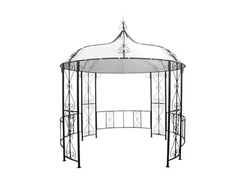 Produktbild: Gartenpavillon - Metall - 300 x 290 cm - Schwarz - TILCARA