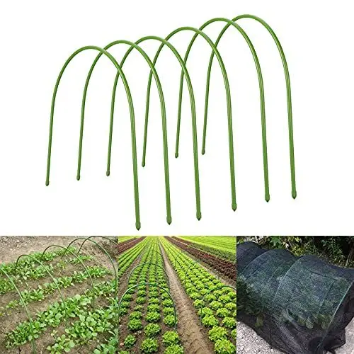 Produktbild: Gartenreifen, 5 Stück, Rostige Fiberglasstäbe, Gartentunnelreifen, Gewächshausreifen für Hochbeete, Reihenabdeckungsnetze (a)