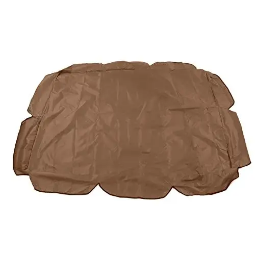 Produktbild: Gartenschaukel-Sitzüberdachung, Schaukelüberdachung, 210D, Silberbeschichtetes Oxford, Wasserdicht, für Außenterrasse, Hofstuhl, 142 X 120 X 18 cm(Kaffee)