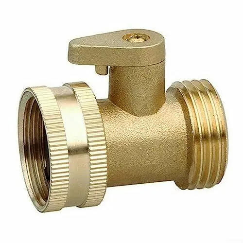 Produktbild: Gartenschlauch-Absperrventil, 1,9 cm (3/4 Zoll), robustes Messing, Gartenwasserschlauch, Wasserhahn-Anschluss, geeignet für Gartenbewässerungssysteme