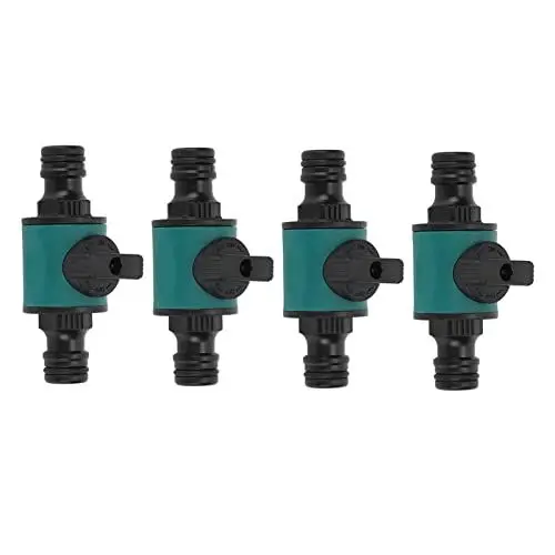 Produktbild: Gartenschlauchverbinder aus Kunststoff, Auslaufsicher, 4-teiliger Doppelkopf-Adapter für Bewässerungssysteme, Gartenbeete, Rasen, Bauernhöfe, Gewächshäuser, Gartenarbeit