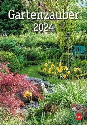 Produktbild: Gartenzauber Kalender 2024. Wandkalender mit 12 prachtvollen Fotos schöner Gärten. Farbenprächtiger Bildkalender für die Wand. Foto-Terminkalender zum Eintragen.