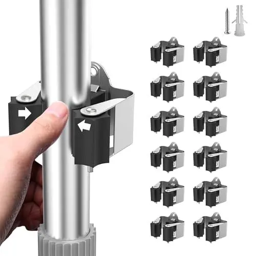 Produktbild: GARTOL 12 Stück Gerätehalter,Besenhalter Wand, Gartengerätehalter, Wandhalterung für Wischmopp, Besen, Schaufel, Werkzeuge