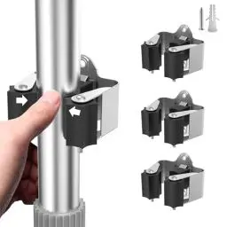 Produktbild: GARTOL Besenhalter Wand, Gerätehalter, Gartengerätehalter, Wandhalterung für Wischmopp, Besen, Schaufel, Werkzeuge (3 Stück)