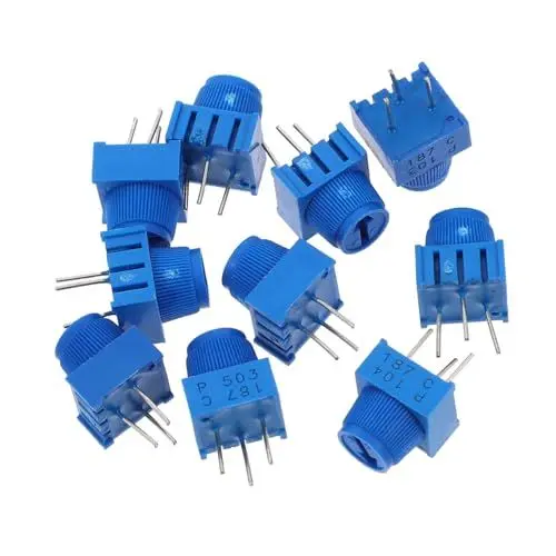 Produktbild: GARVALON 10stücke Trimmer Potentiometer Assortiertes Kit Mit Knopf Für Präzise Widerstandseinstellung Geeignet Für Audiogeräte Und Messgeräte