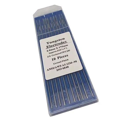 Produktbild: GARVALON 1 Packung WC20 2 0 MM * 175 MM Cer-Wolfram- Hervorragende Leistung WIG-Schweißstäbe für Kupfer-Nickel- -Edelstahl