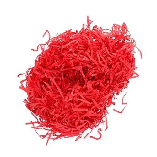 Produktbild: GARVALON Geschreddertes Papier 500 G Rote Farbe Füllungen Seidenpapier Generisches Füllpapier Für Geburtstags- Hochzeits- Und Party-boxen