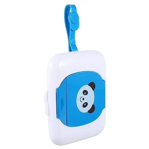 Produktbild: GARVALON 1 Stück Karton Box für feuchte Tücher -Feuchttuch-Etui -Feuchttuchetui feuchttuchspender feuchttücher box Fall praktische Taschentuchtasche PP-Kunststoff Blue