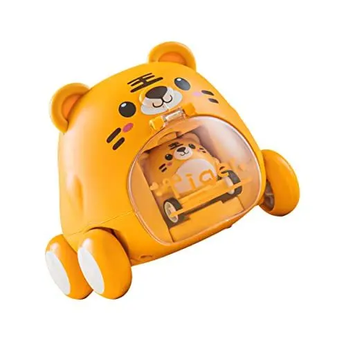 Produktbild: GARVALON 1stk Nettes Haustier-katapult Alphabet-Spielzeug Puzzle-Spielzeug Mini-Pullback-Auto Spielzeugautos Mit Reibungsantrieb Spielzeug Zieht Fahrzeuge Zurück Modell Spielzeug Orange Abs