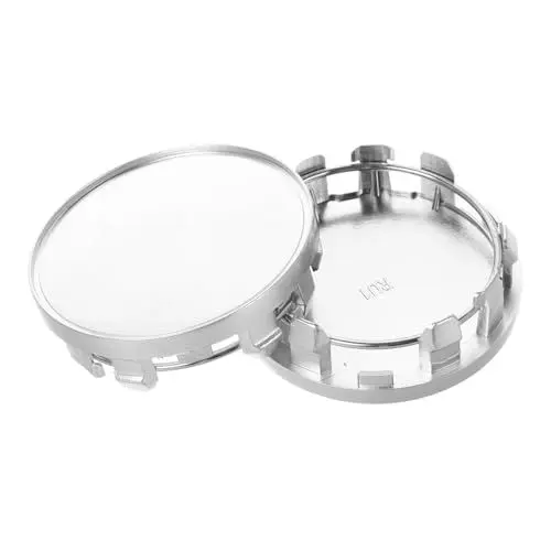 Produktbild: GARVALON Auto-radkappen 2-teiliges Set 59 Mm Außendurchmesser 57 Mm Innendurchmesser Silberne Ersatzfelgenkappe