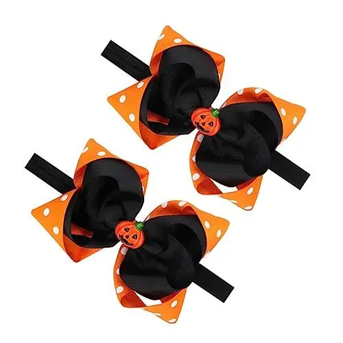 Produktbild: GARVALON 2 stücke Baby Halloween Stirnband Spinnennetz Design Elastische Bequeme für Die Kleinen Spooky Halloween Party Zubehör