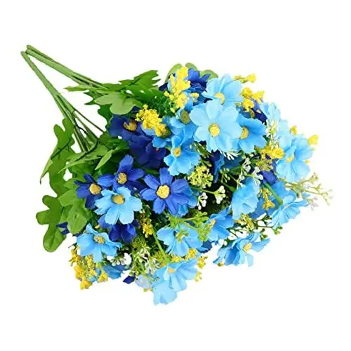 Produktbild: GARVALON 28-Cluster Künstliche Daisy Künstliche Blumen Blütenblatt Für Blumenarrangement Hause Hochzeit