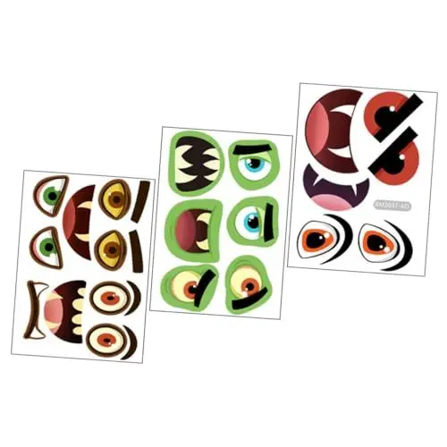 Produktbild: GARVALON Halloween Kürbis Sticker Deko Aufkleber Halloween Kürbis-abziehbilder Zum Selbermachen Mit Lustigen Gesichtsdesigns Für Party-Dekoration