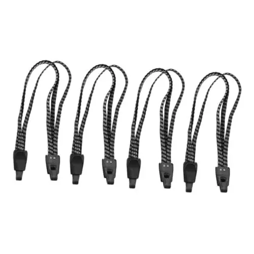 Produktbild: GARVALON 4 Stück Heckregal Bindeseil Motorroller Fahrrad Elastisches Seil Gurt Bungee Netz Fahrrad Bungee Schnüre Fahrradgurte Fahrradgurt Verstellbare Plane Fester