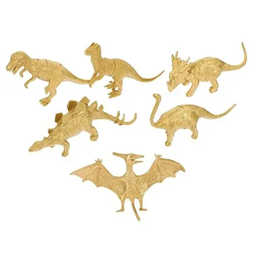 Produktbild: GARVALON 6x Mini Dinosaurier Figuren Satz Realistische Kunststoff Dinosaurier Modelle Für Schreibtisch Dekoration Und Lehrrequisiten