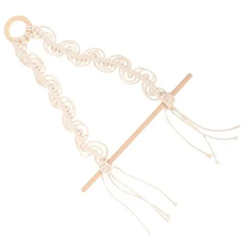 Produktbild: GARVALON Gewebter Wandteppich Im Nordischen Stil Handtuchhalter Dekor Papierhandtuchhalter Handtuchhalter Gewebter Handtuchhalter Makramee Handtuchhalter Toilettenpapierständer