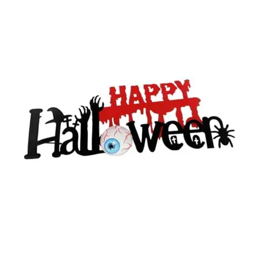Produktbild: GARVALON Halloween-dekorationen Für Esstisch Eisen-mittelstück Heimdekor-schild Für Halloween Stilvoll Und Robust