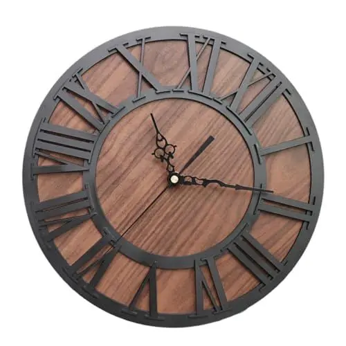 Produktbild: GARVALON Retro Römische Wanduhr Acryl Für Schlafzimmer Küche Wohnzimmer Wanduhr Römischen Ziffern