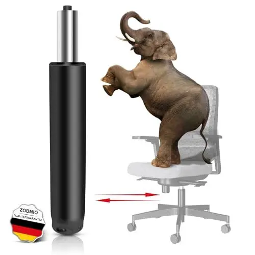 Produktbild: Gasdruckfeder，Bürostuhl Ersatz Gaslift 1000 lbs（450KG）, Gasdruckdämpfer für Drehstühle, Gelten Bürostühle und Stühle, Höhenverstellbarer gasfeder bürostuhl ersatzteile Hochwertige Qualität(Schwarz)