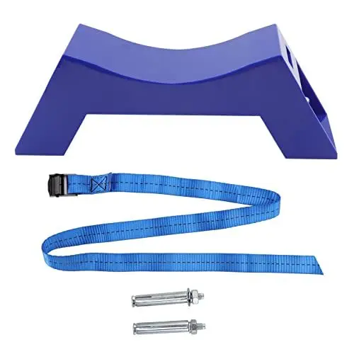 Produktbild: Gasflaschenhalter, Kunststoffhalterung, Expansionsschraube, Sicherheitsgurt für Wasserenthärter, Krankenhäuser, Labore, Fabriken (Blue)