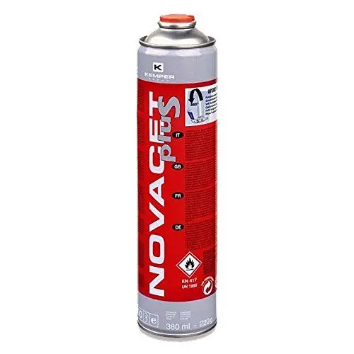 Produktbild: Gaskartusche 380ml (220 g Gas) - Novacet - Überkopfbetrieb möglich