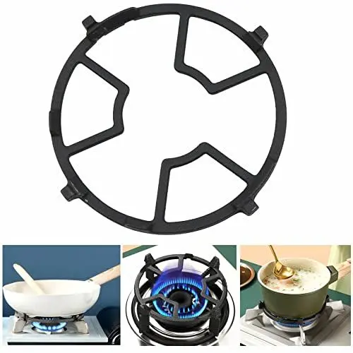 Produktbild: Gaskochfelder Support Wok Ring Stützring - 17,5cm Ständer aus Gusseisen Herdplatte für Gasherd, Vier- Fünfklauen Gasherd Universal, für Gaskocher Kaffeekocher Backofen Küche. 1 Stück