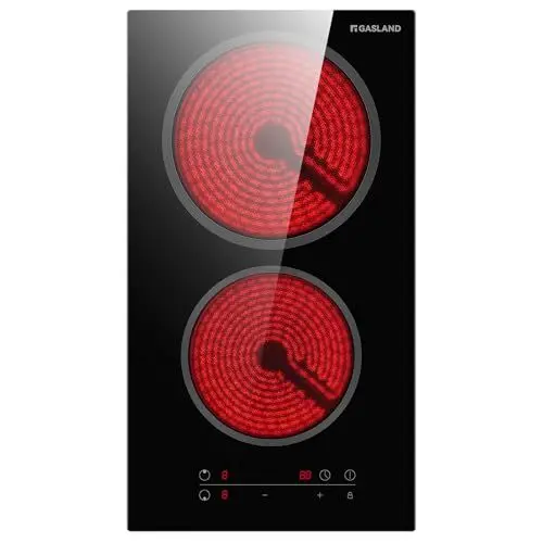 Produktbild: GASLAND CH30BF Glaskeramikkochfeld, Autark Elektrokochfeld 30 cm, Kochfeld Elektro, Einbaukochfeld 2 Kochzonen, Kindersicherung, Automatik-Timer, 3000W (kein Stecker)