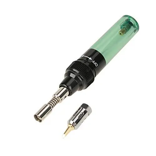 Produktbild: Gaslötkolben Mini Lötbrenner Akku Lötkolben Butanlötkolben und Brenner 1300 ℃ Einstellbarer Schweißstift für elektronische Instrumente oder Schaltkreise (GRÜN)