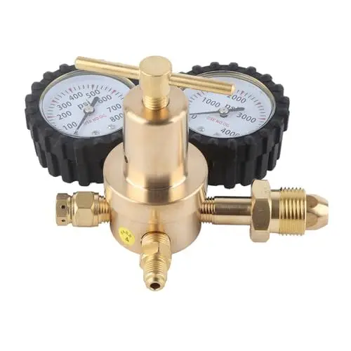 Produktbild: Gasregler, Stickstoffregler Dual Gauge Gas-Luftdruckregler 0800 PSI Lieferdruck Lieferdruck-Einlassanschluss, Werkzeuge (Amerikanischer CGA580)